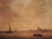 Jan van Goyen View of Dordrecht across the river Merwede oil painting reproduction